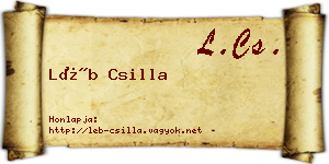 Léb Csilla névjegykártya